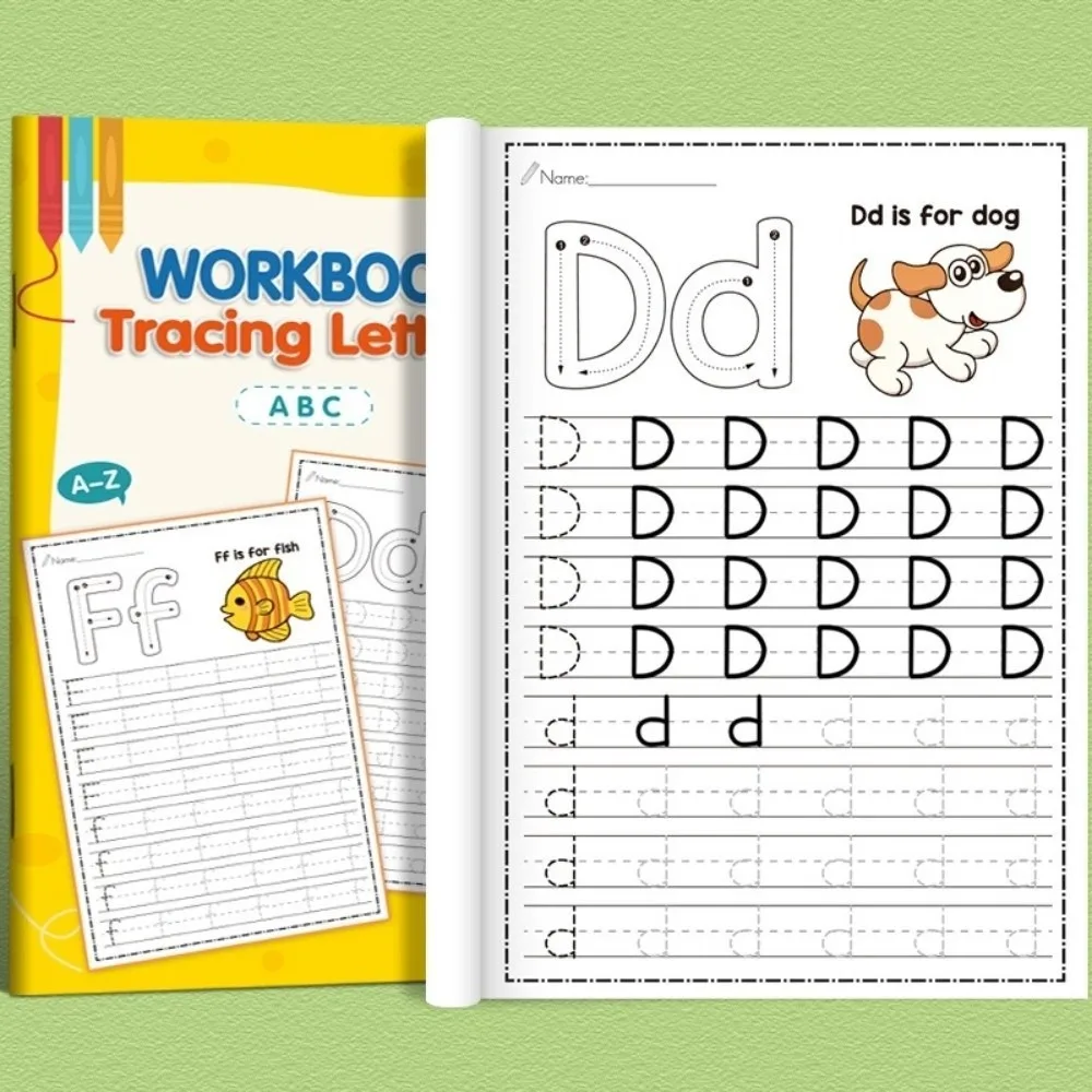 26 Letters Montessori Learning Teaching Aids Test Book 32-Page Book Preschool English Learning A-Z Uppercase and Lowercase