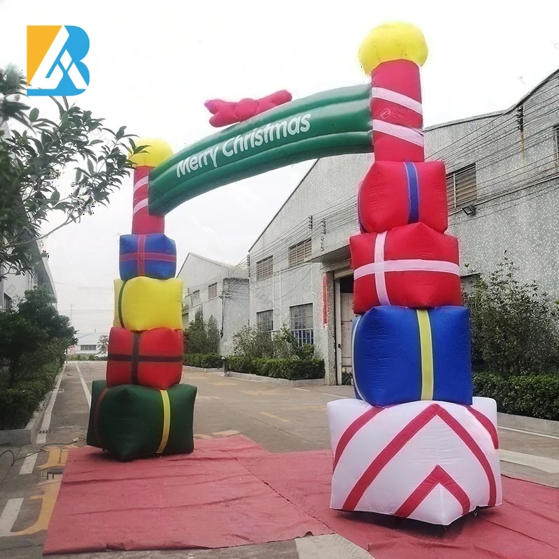 Personalized Giant Blow up Gift Box Arch for Massive Inflatable Christmas Decorations Toy