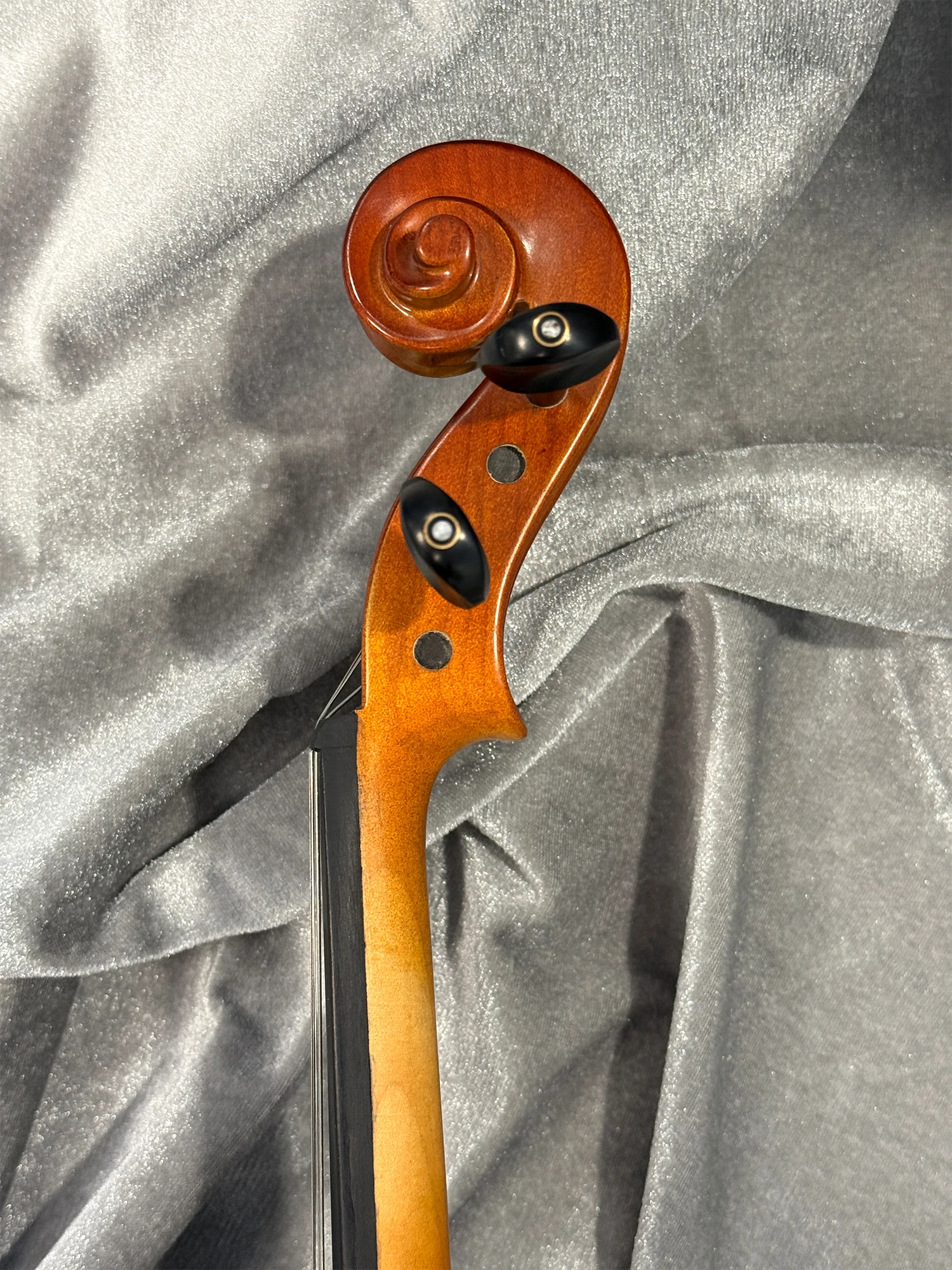 Beginner Student Violin 4/4, Solid Wood, Ebony Fittings, Full Set Case/Bow, Bright & Clear Sound