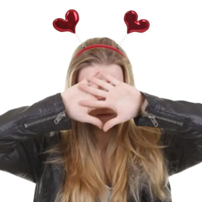 

652F модная повязка для волос в форме сердца для подростков, удобный аксессуар на День святого Валентина из мягкой на ощупь для