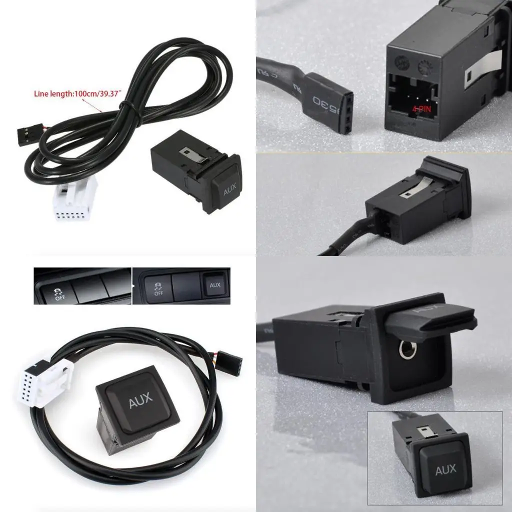 Прочный автомобильный адаптер AUX-переключателя в розетке с жгутом кабеля для VW RCD510 RCD310 RNS315 Jetta 5 MK5 Golf 6 MK6