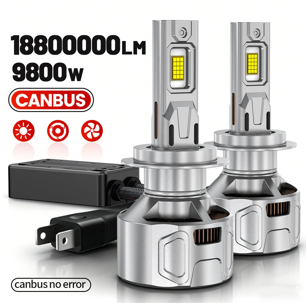 

9800W 18800000LM H7 H4 H11 Led Headlight High Power 9980 CSP Canbus H1 9005 HB3 9006 HB4 9012 HIR2 Turbo Lamp Car Led Headlamp