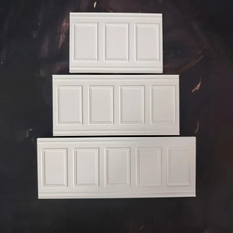 .Hot Sale-1Pcs Dollhouse Square Wall Skirt Wall Panel Role Play Doll House Accessories For Micro Landscape Window Display