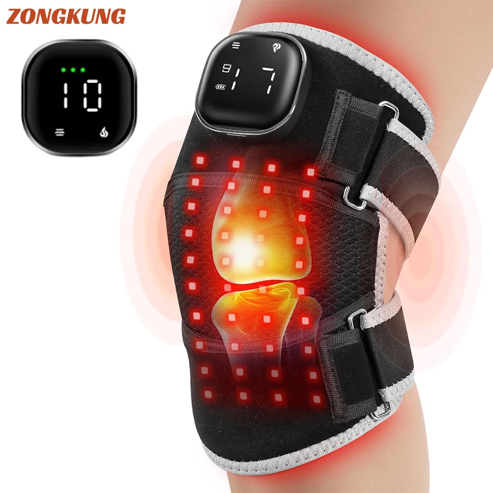 

NEW Red Light Therapy Massage Knee Brace - Wireless Rechargeable Controller, 660nm&850nm Red Light Therapy Infrared Device