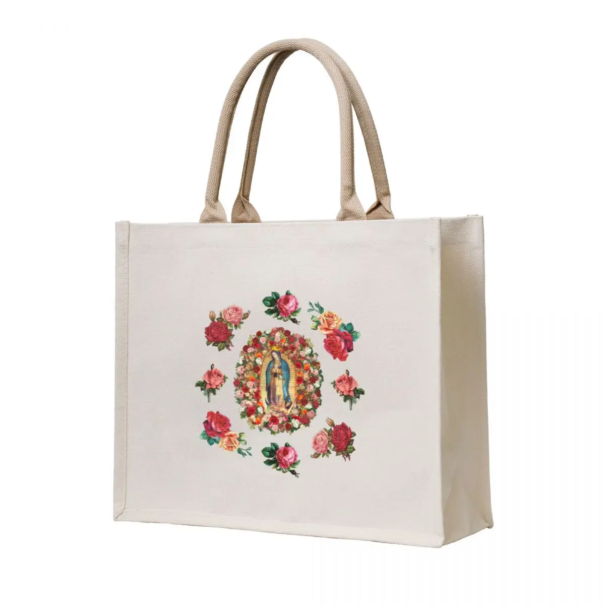 

Our Lady of Guadalue Rose Potpouri Tote Bag canvas shopping bag Cloth bag supermarket folding