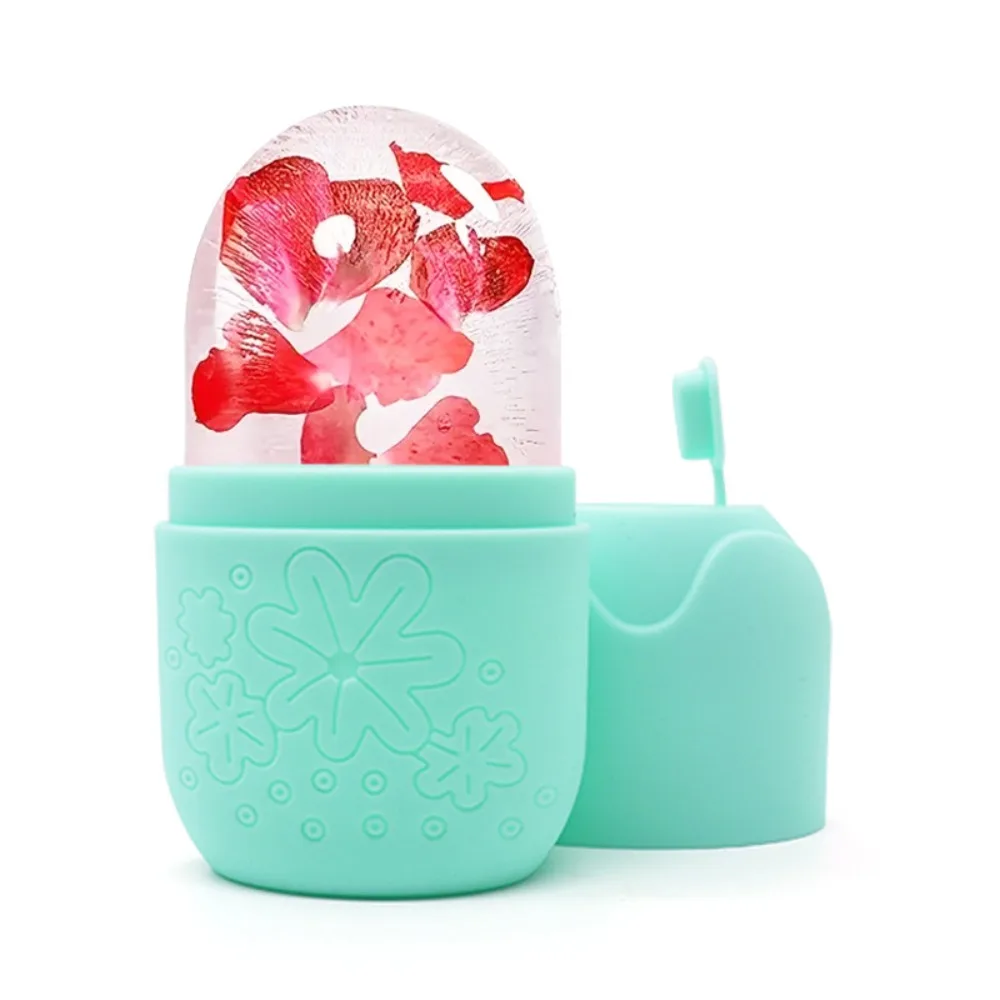 Rodillo de hielo de silicona mejorado para belleza facial, herramientas para el cuidado de la piel, masajeador Facial de estiramiento Facial, bandejas de cubitos de hielo reutilizables para ojos y cuello