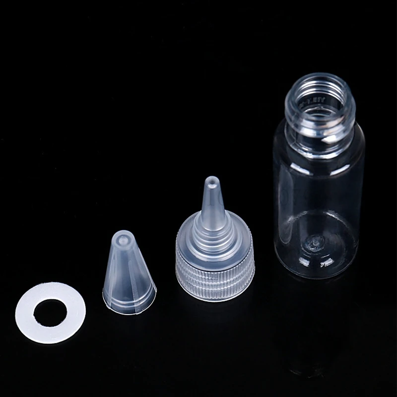 50Pcs Plastic Squeeze Bottles Empty Dropper Bottle Clear Lotion Bottle Paint Dispenser Applicator 15ml 20ml 30ml 50ml 60ml 100ml