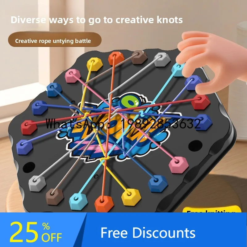 Children's Rope Unraveling Challenge Parent-Child Interactive Logical Thinking Training Educational Toy