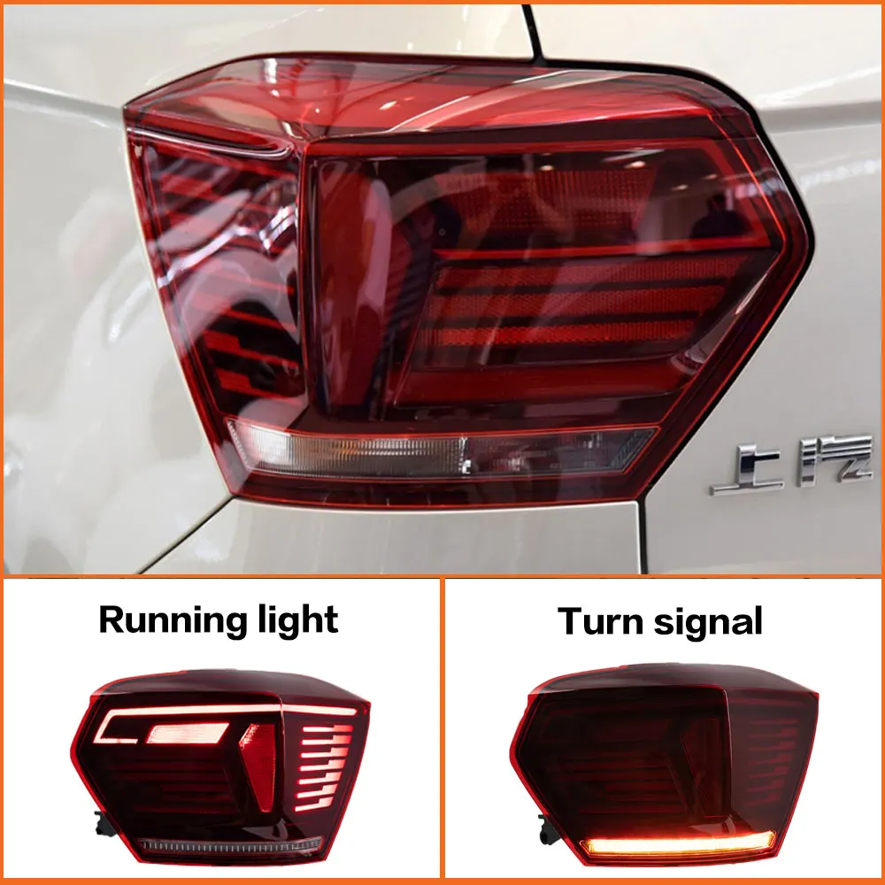 AKD Car Styling Taillights for VW New POLO 2019-2022 LED DRL Tail Lamp Fog Lamp Dynamic Running Turn Signal Rear Reverse Brake