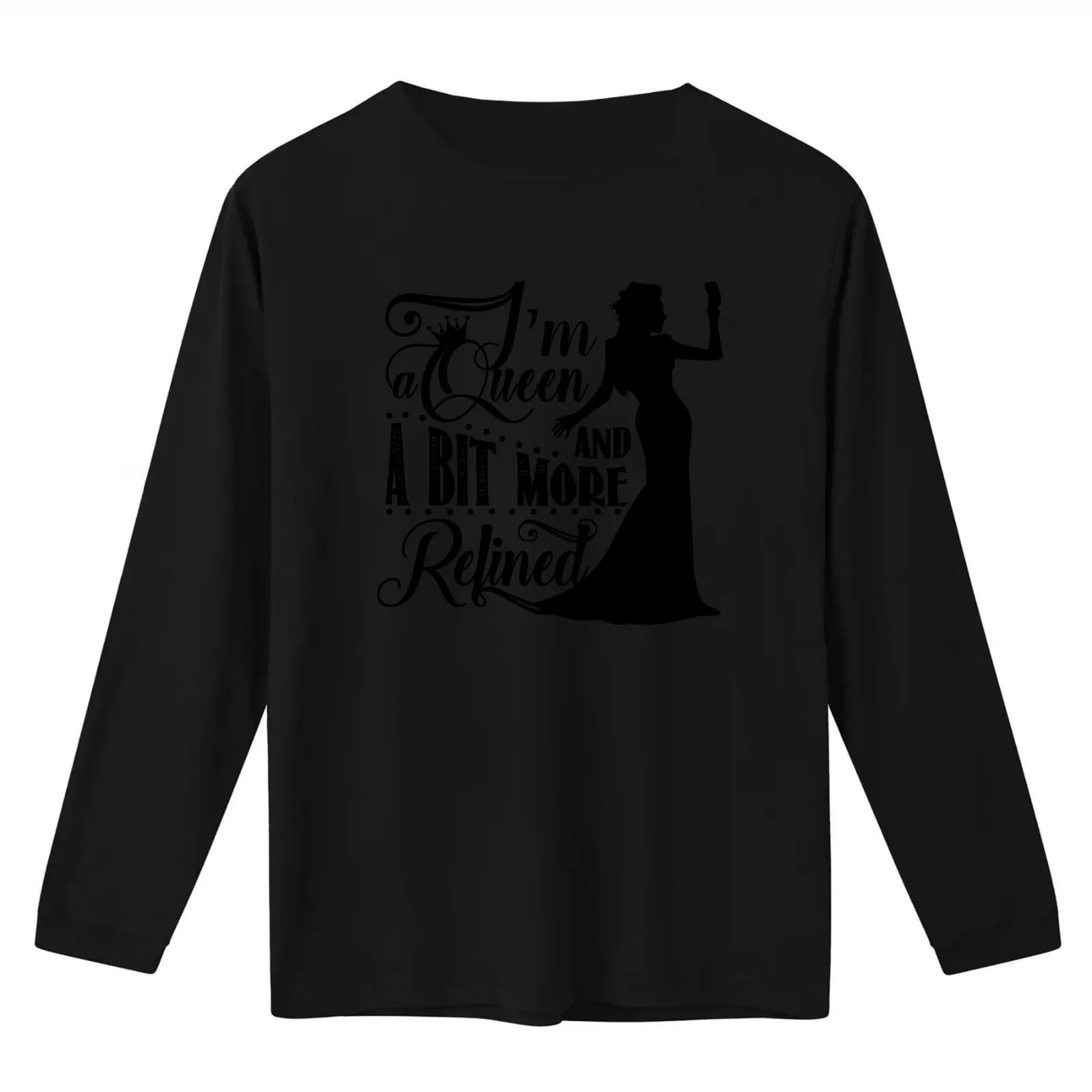 I'm a Queen and a Bit More Refined T-Shirt Summer Casual Cotton Tee Oversized Streetwear Tops Vintage Graphic Print