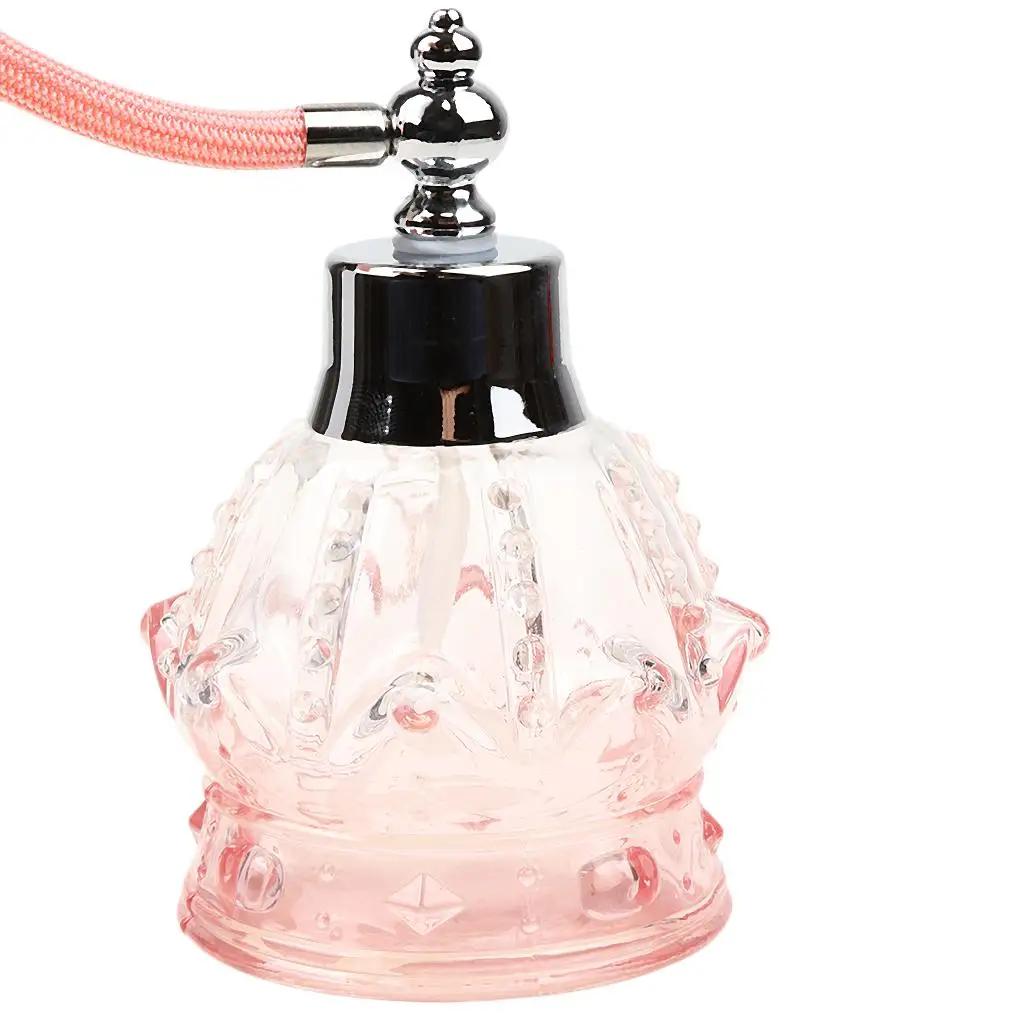 Vintage Glass Perfume Spray Bottle 100ml Refillable Empty Atomizer Travel Cosmetic Holder for Women