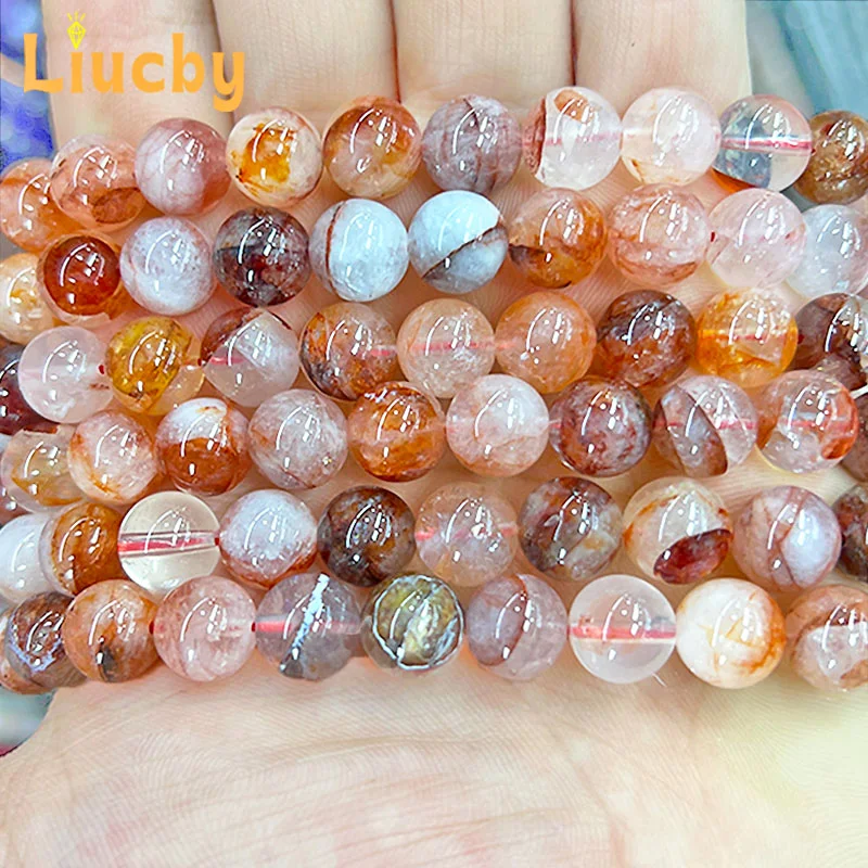 New models Natural Stone Red Drifting Flower Handmade Smooth beads DIY Bracelets gift For Jewelry Making 15