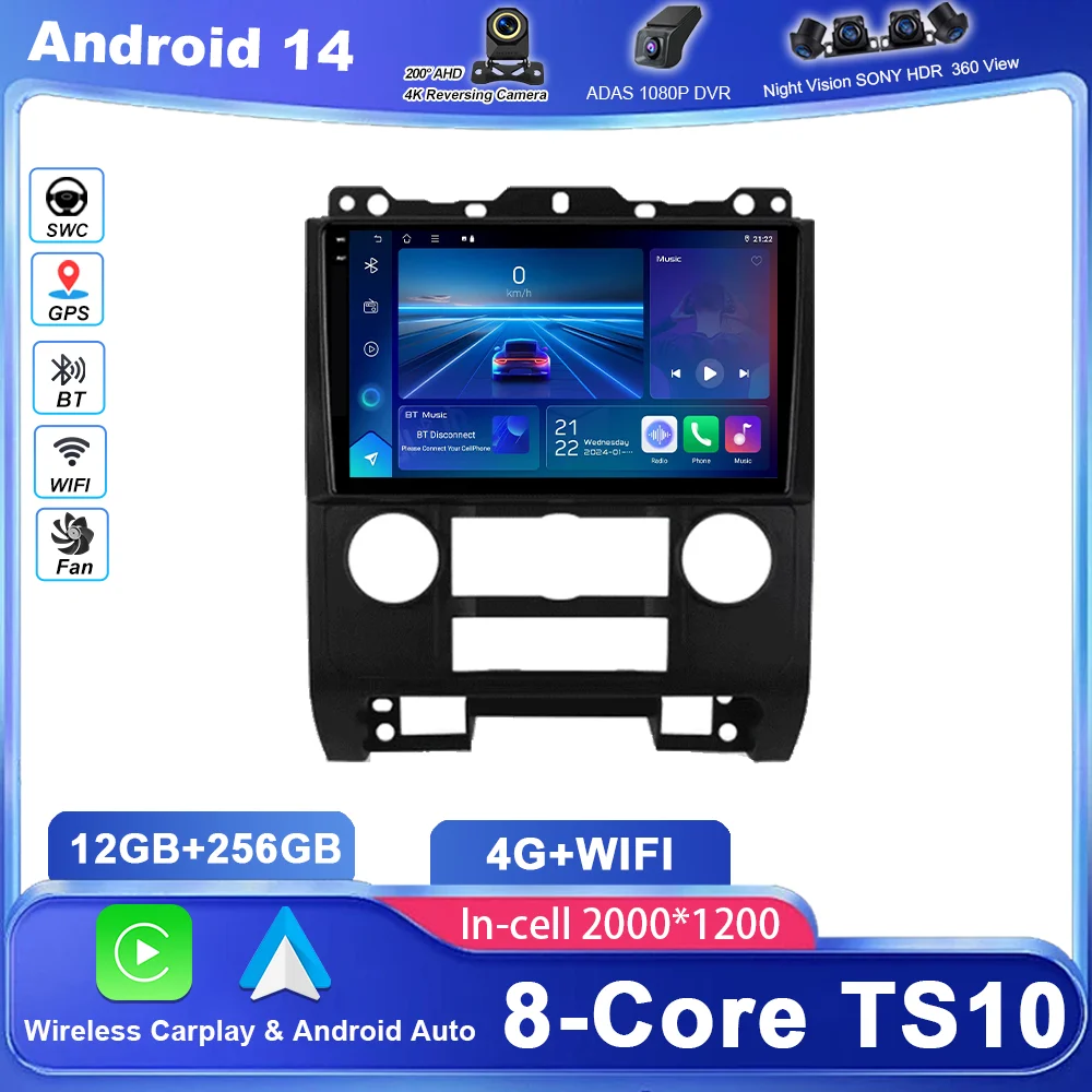 

Android Stereo Radio For Ford Escape 2007 2008 2009 2010 2011 Auto Bluetooth High-Performance CPU Multimedia Video Player WIFI