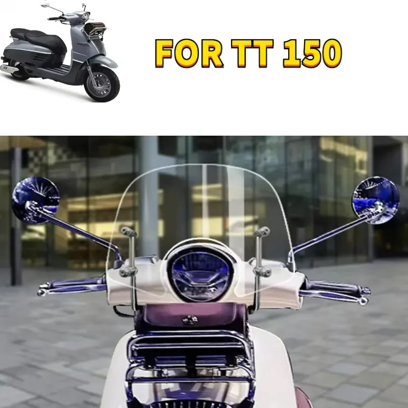Für Peugeot Django 150 2022 Motorrad Modifikation Frontscheibe Windschutzscheibe Windabweiser mit Halterung