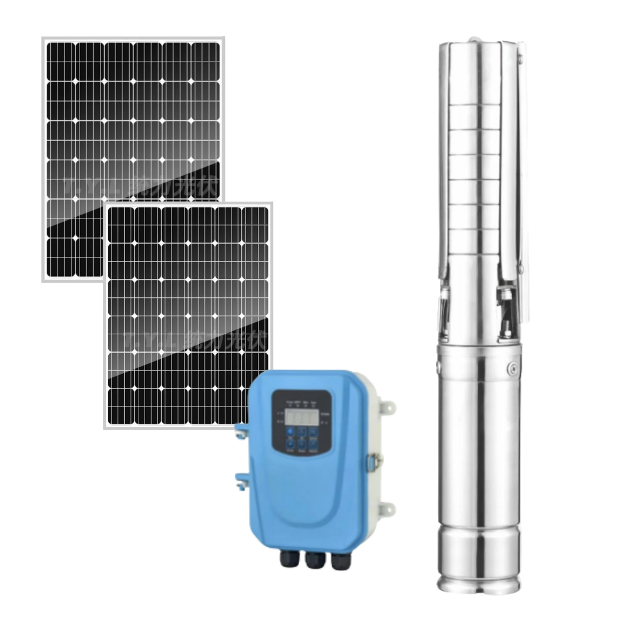 مضخة مياه الآبار العميقة بالطاقة الشمسية بقدرة 1100 وات مع مجموعة لوحة شمسية لتصميم مقاوم للطقس ومعدل التدفق: 7 م 3 / ساعة عمق البئر / الرأس: 135 م