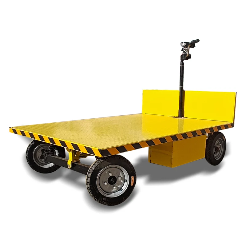 Electric Platform Trolley Featuring Standing Driving For Logistics And Warehouse Use