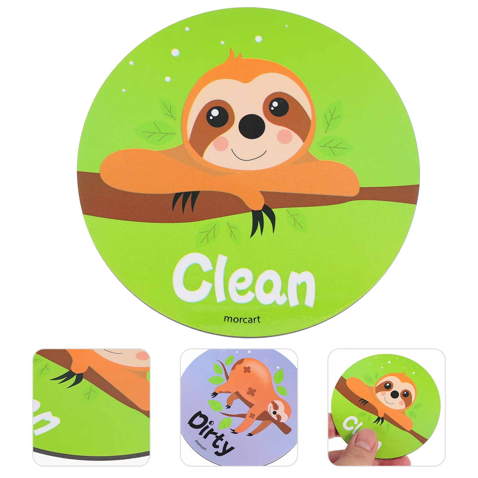 Dishwasher Logo Washing Machine Sign Double Sided Accessories Reversible Clean Double-sided Magnetic Plate Abs