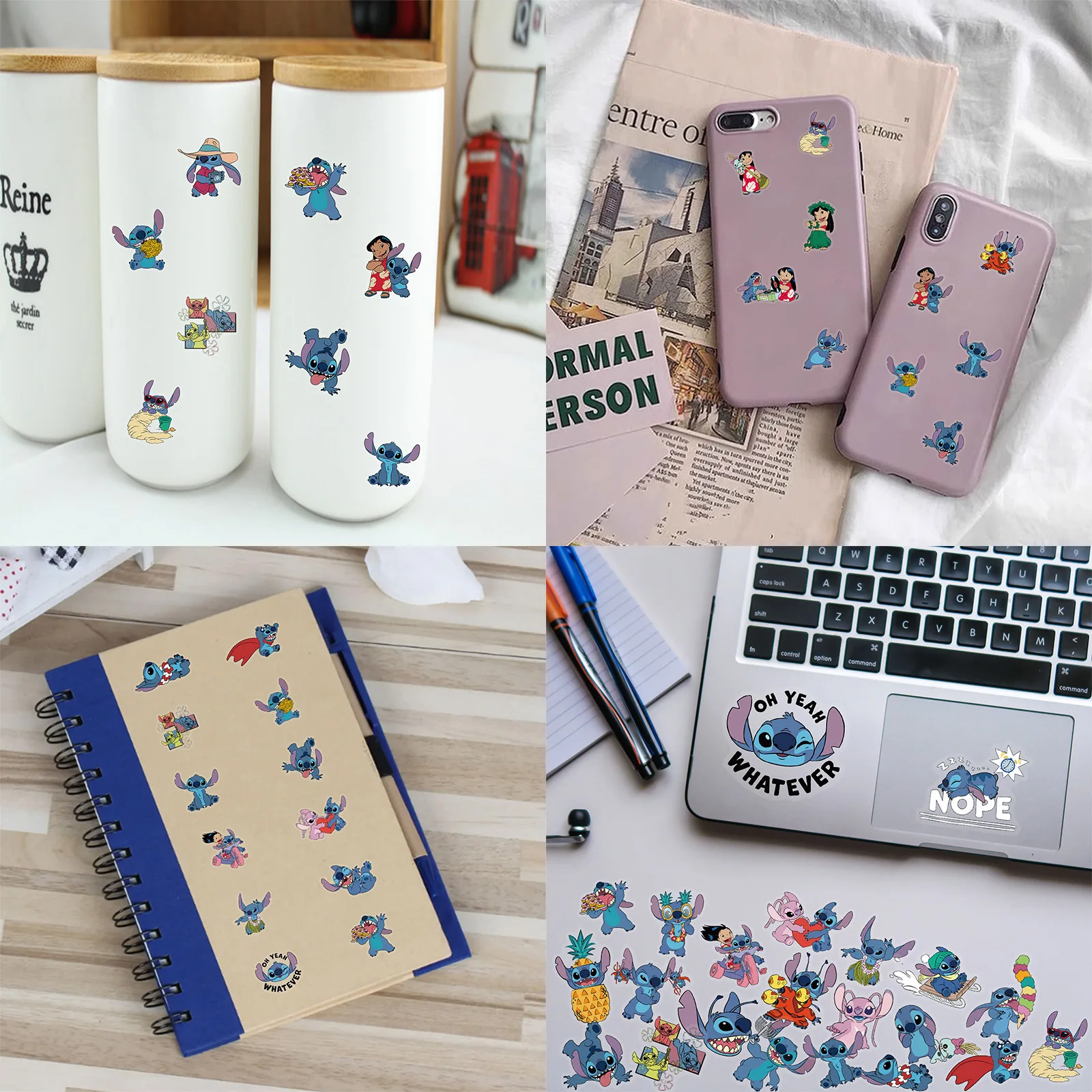 10/30/50 SZTUK Urocze Naklejki na Szczudła Lilo & Stitch Kreskówka Naklejka Anime Graffiti Transparentna Dekoracja Muzyka Zabawki dla Dzieci Laptop Telefon