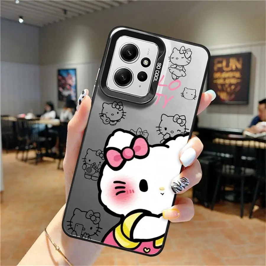 Sanrios casing ponsel Hello Kitty, pelindung TPU lembut untuk Xiaomi Redmi Note 13 12 Pro 12S 10 s 11 Pro Plus 11s 10