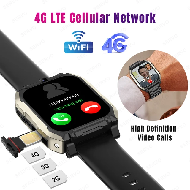 Reloj inteligente Original de 1 96 pulgadas para hombre y mujer dispositivo con 4G 128GB Tarjeta SIM KOM8 camara HD Android Wifi GPS aplicacion Google Play AliExpress 44