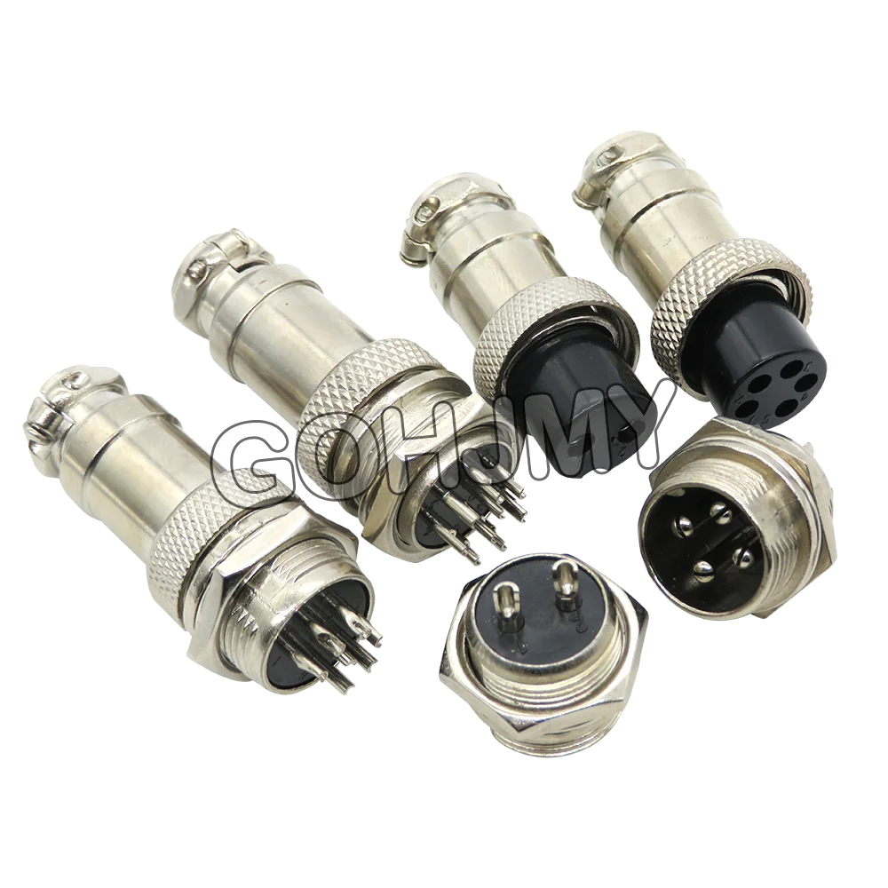 1Set GX16 2/3/4/5/6/7/8/9 Pin Male & Female 16mm BXV Metal Circular Aviation Connector Socket Plug 2PIN 3PIN 4PIN 5PIN 6PIN NEW