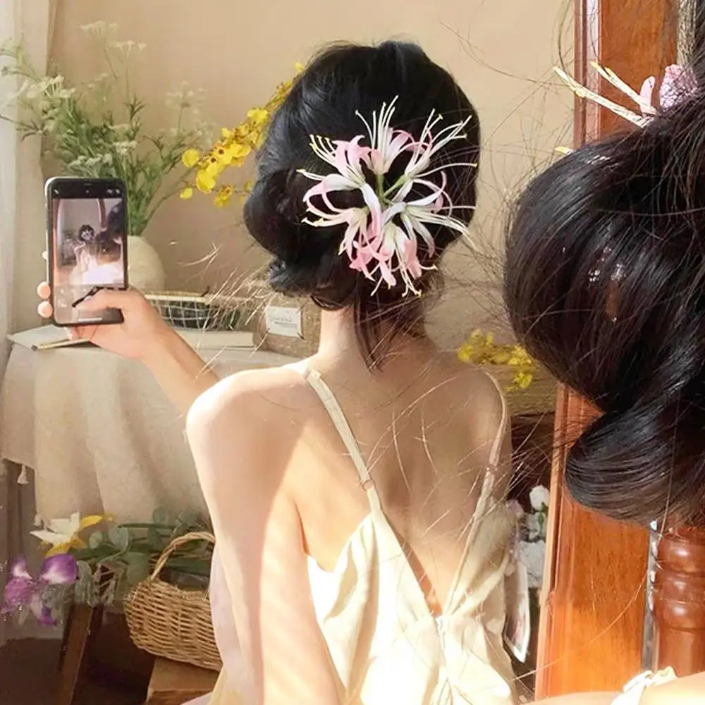 

1PC Hawaii Vacation Foral Hair Clips Beach Hair Accessories Flower Hairpin For Girls Artificial Floral Hairpin Elegant Headwear