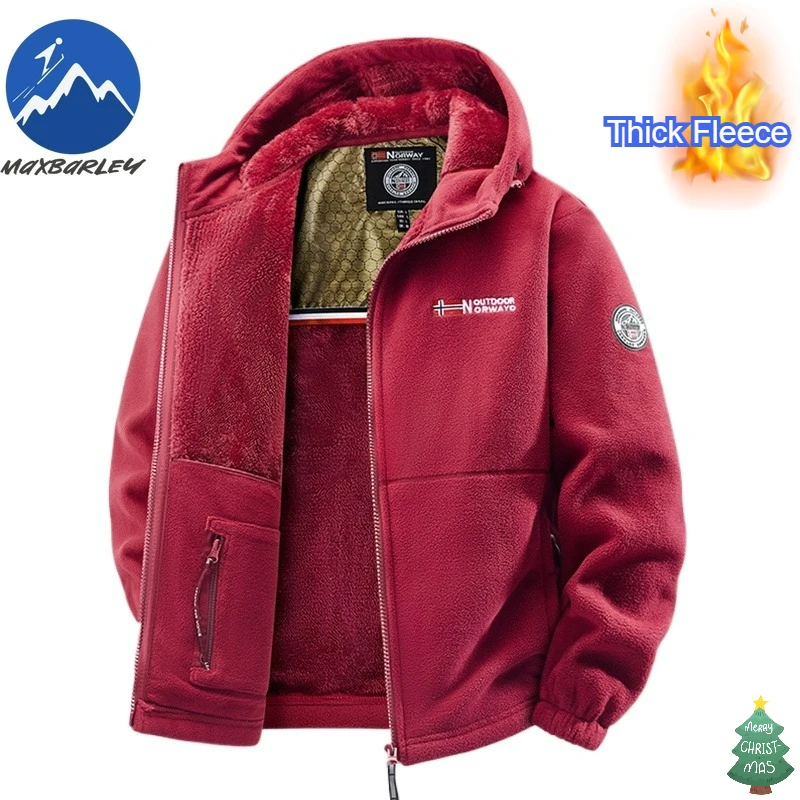 Maxbarley ريترو الشتاء الدافئة سترة رجالي عادية سميكة الصوف معطف Normcore تصميم الترفيه Veluokldly جاكت مزود بغطاء للرأس الثلوج بدلة تزلج