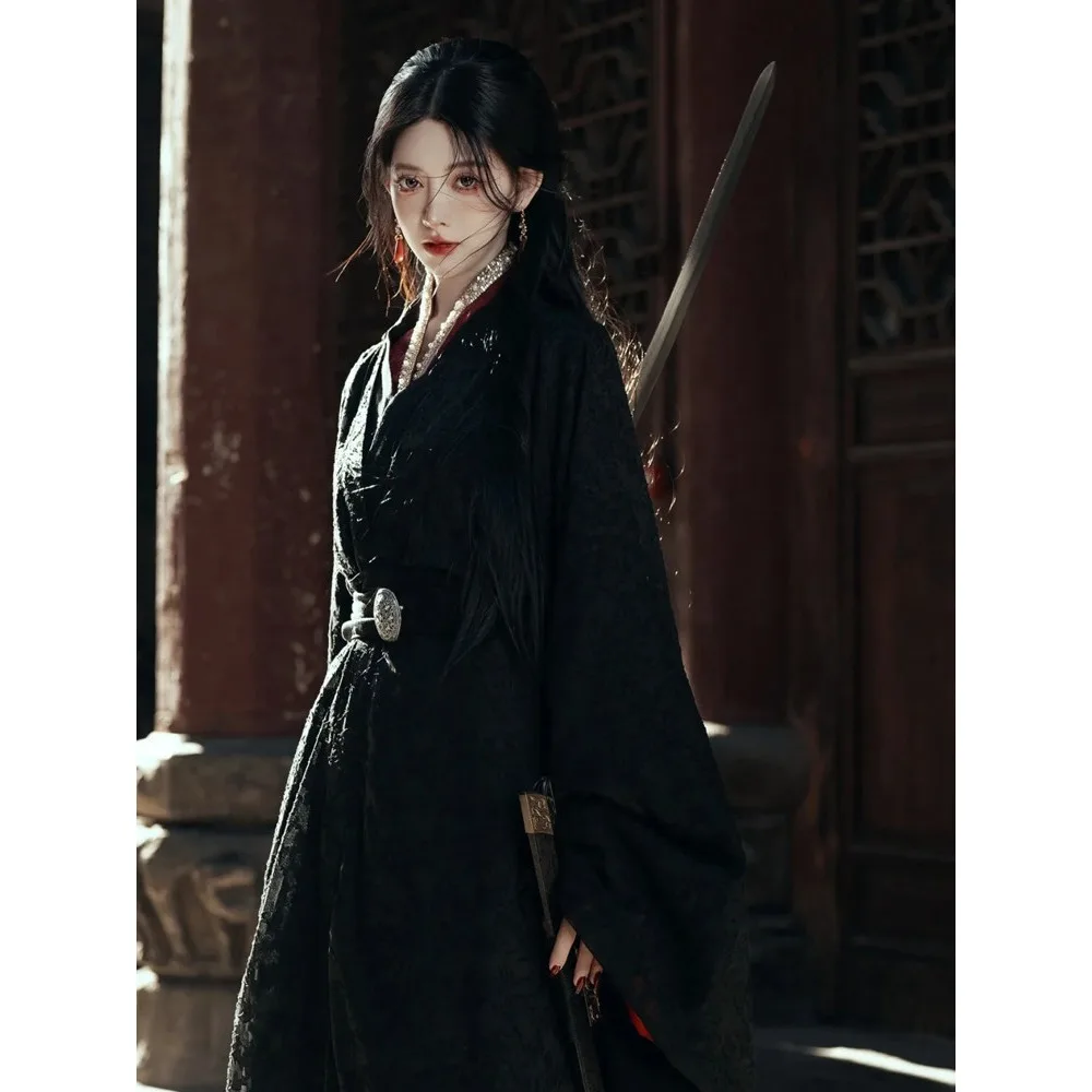 

New Black 3-Piece Hanfu Northern and Southern Dynasties Retro Daily Commute