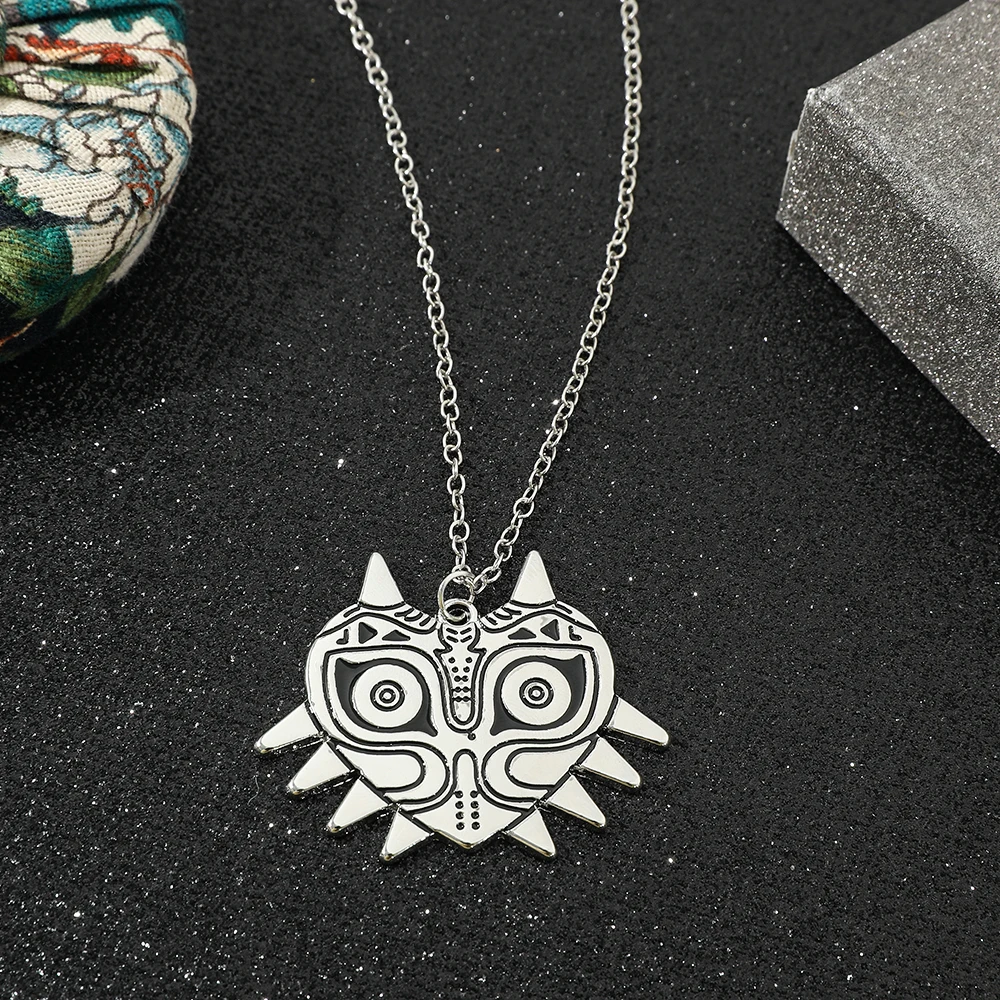 Creative Punk Style Mask Pendant Necklace Fashion Game Accessory for Men And Women Suitable for Various Occasions view 6