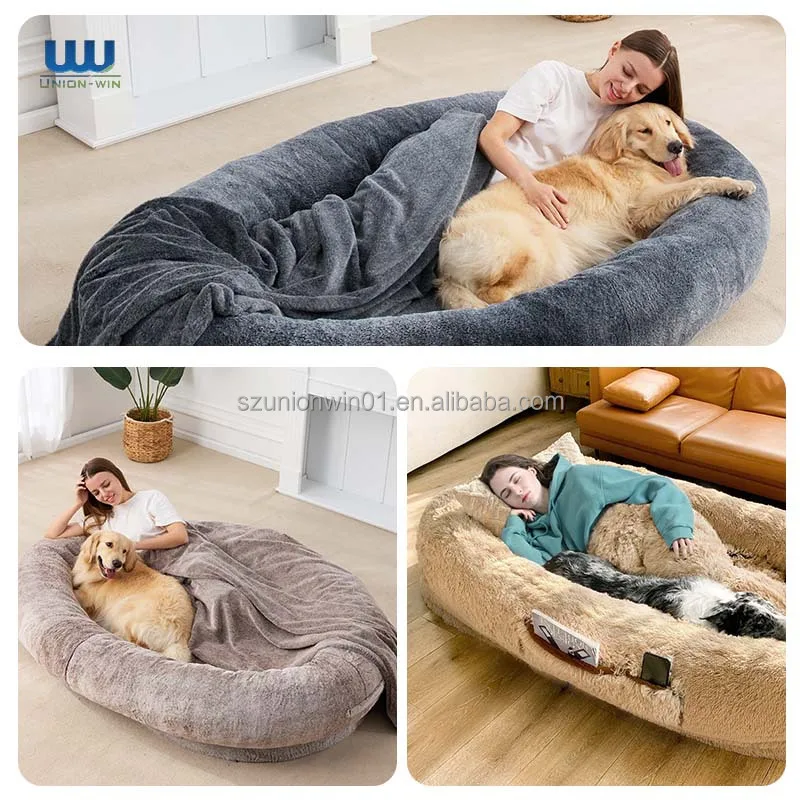 cama para perros humanos pet side reclining extra large popular round sofa lazy adjustable back human dog bed