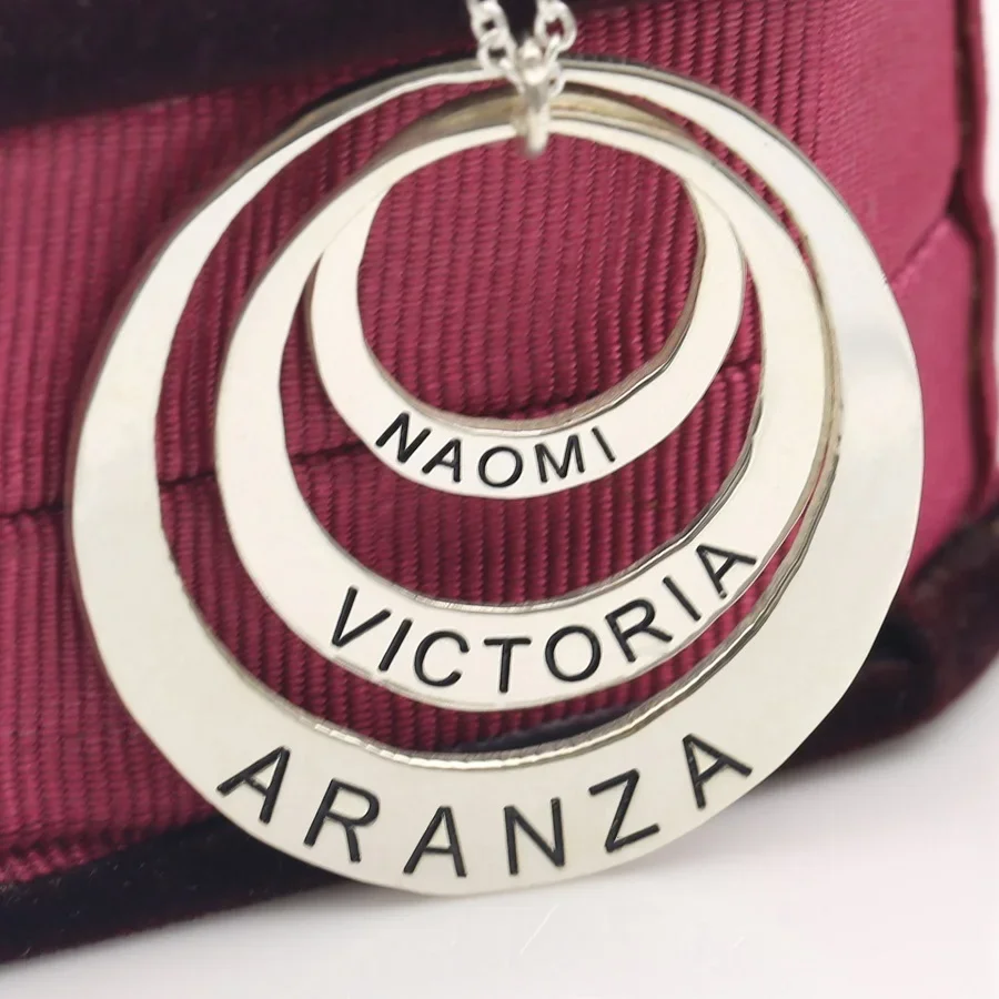 

Customized Engraving Round Necklace 925 Sterling Silver Pendant Necklaces Stainless Steel Personalized Circle Neck Chain Jewelry