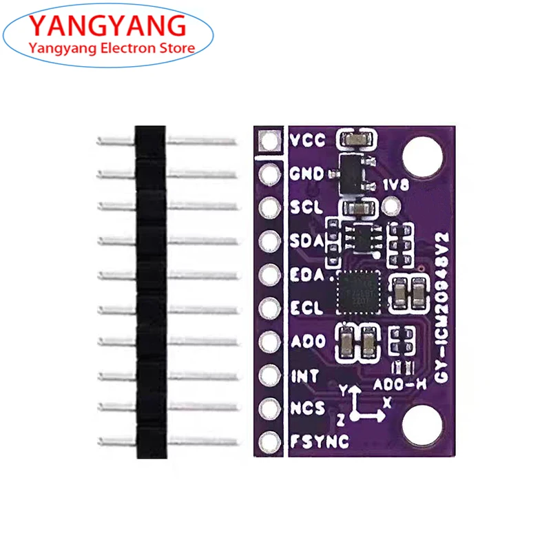 New GY-ICM20948V2 9DOF 9-Axis Sensor Acceleration Magnetic Field Sensor Module ICM20948V2 ICM-20948 Replaces MPU-9250 MPU-9150