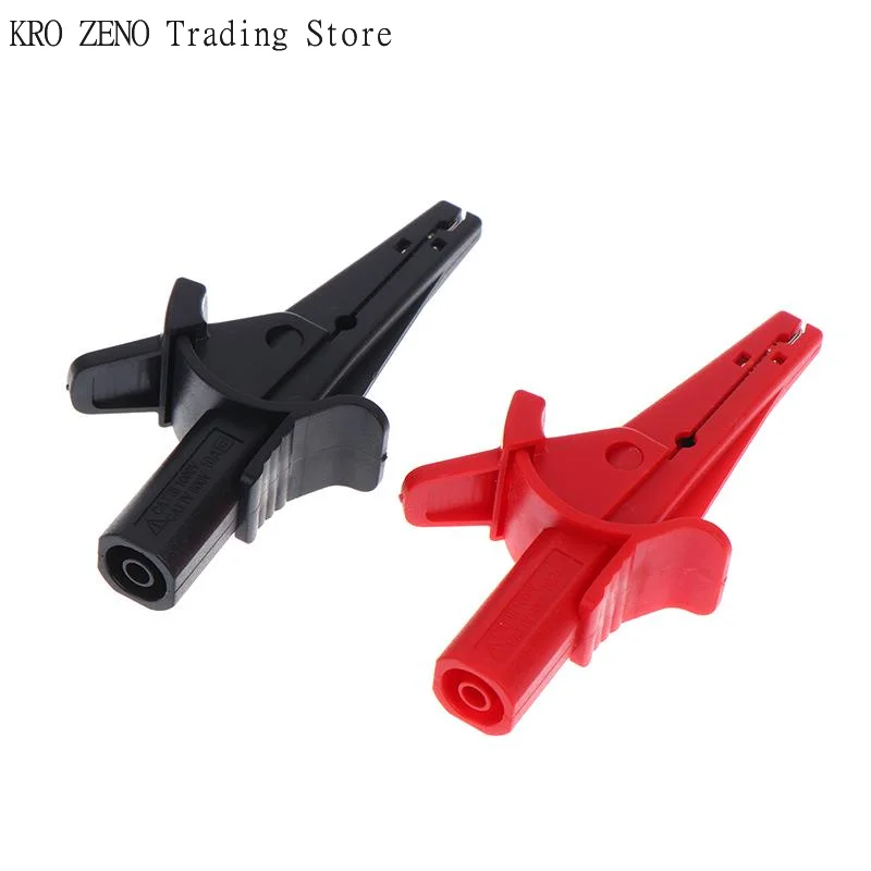 Multipurpose  2Pcs/LOT  Alligator Clip Multimeter Accessories 4mm Banana Socket 1000V/10A Fully Insulated Safety Clips