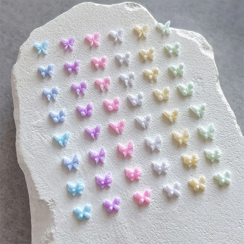 50 Stück glitzernde Nagelkristall-Strasssteine, Schmetterlingsformen, Nagelkunst-Designs, Charms, Schmuck für luxuriöse Nagelkunst, 3D-Zubehör