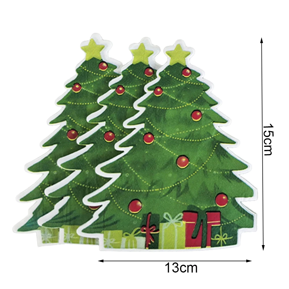 20-60 Stück Weihnachtsservietten, Weihnachtsmann-Cocktail- und Getränkeservietten, Einweg-Lebkuchenhaus- und Weihnachtsbaum-Servietten, Partyzubehör – Detail 1
