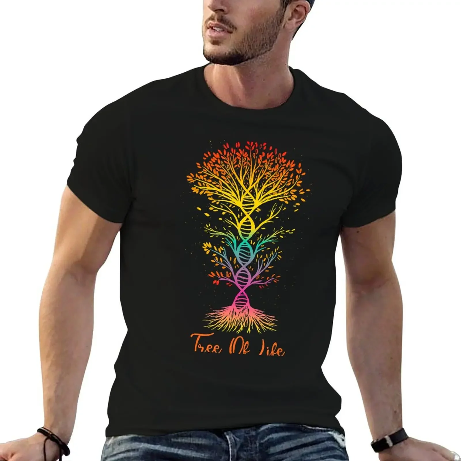 Dna Tree Of Life Genetics Spiritual Family Tree Roots T-Shirt quick drying plus size tops oversized t shirt men