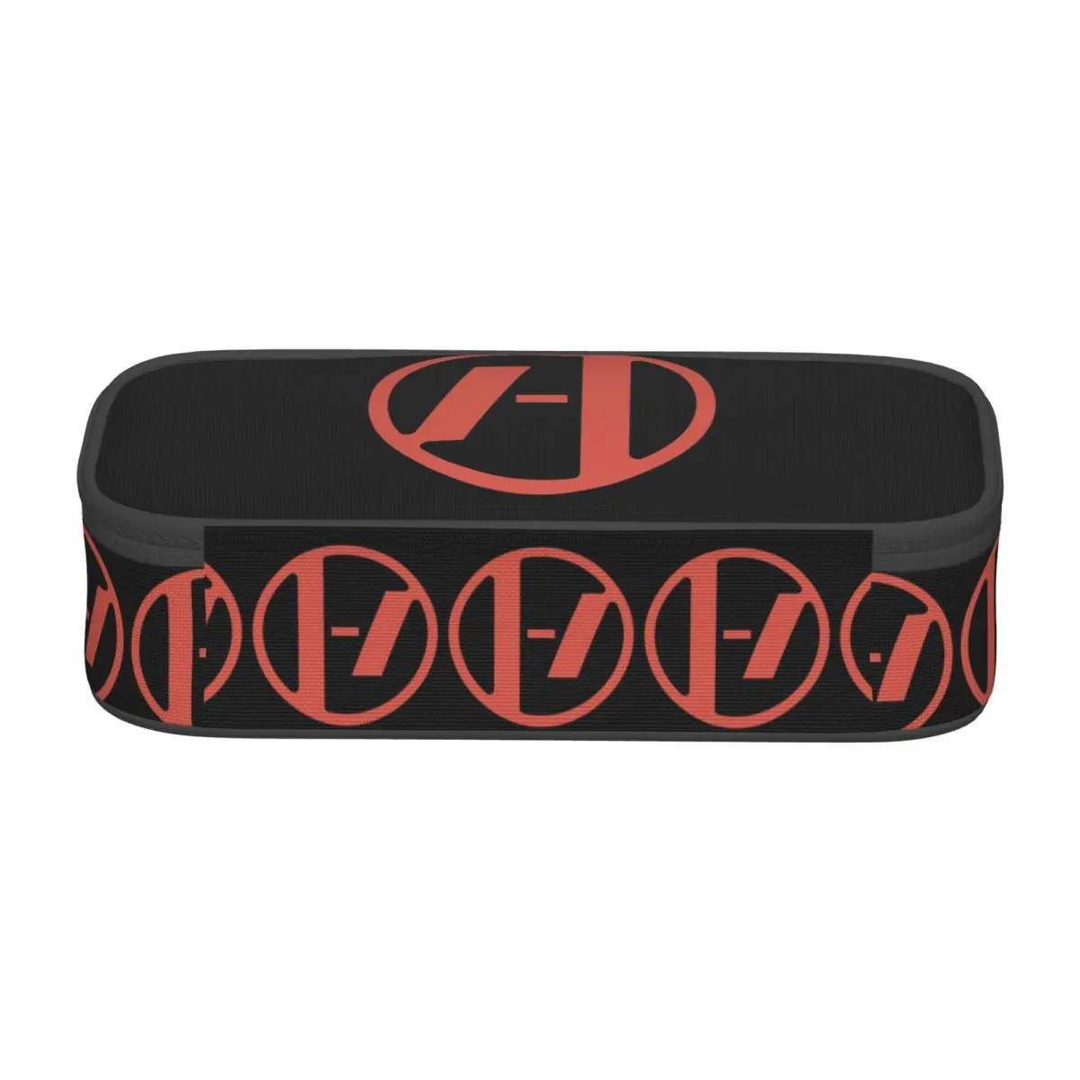 Circle Icon Logo Twenty One Pilots Rock Band Pencil Cases for Student Pen Box Pencil Bag Large Storage Pencil Pouch Pen Holder