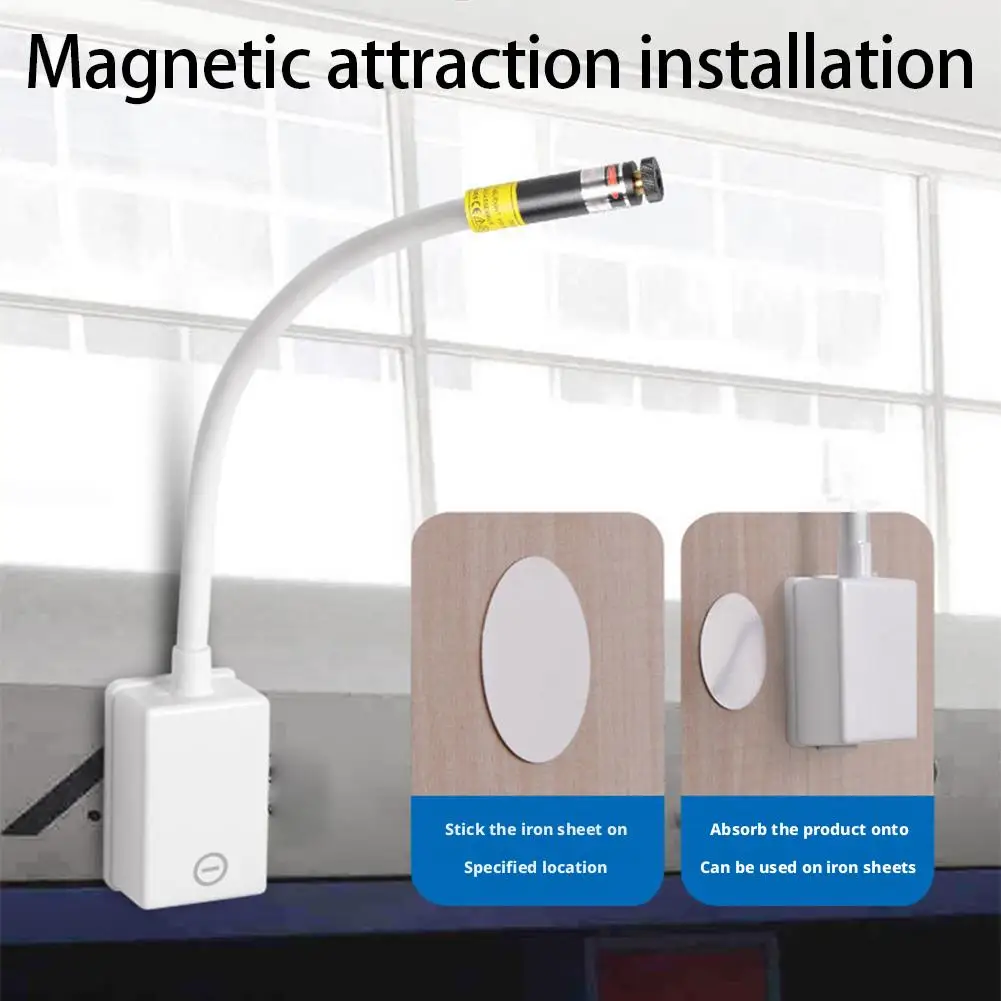 

USB C Rechargeable Laser Guide Light Magnetic Base Silicone Hose 3 Interchangeable Heads Dot Line Cross Projection for Tail H6K9