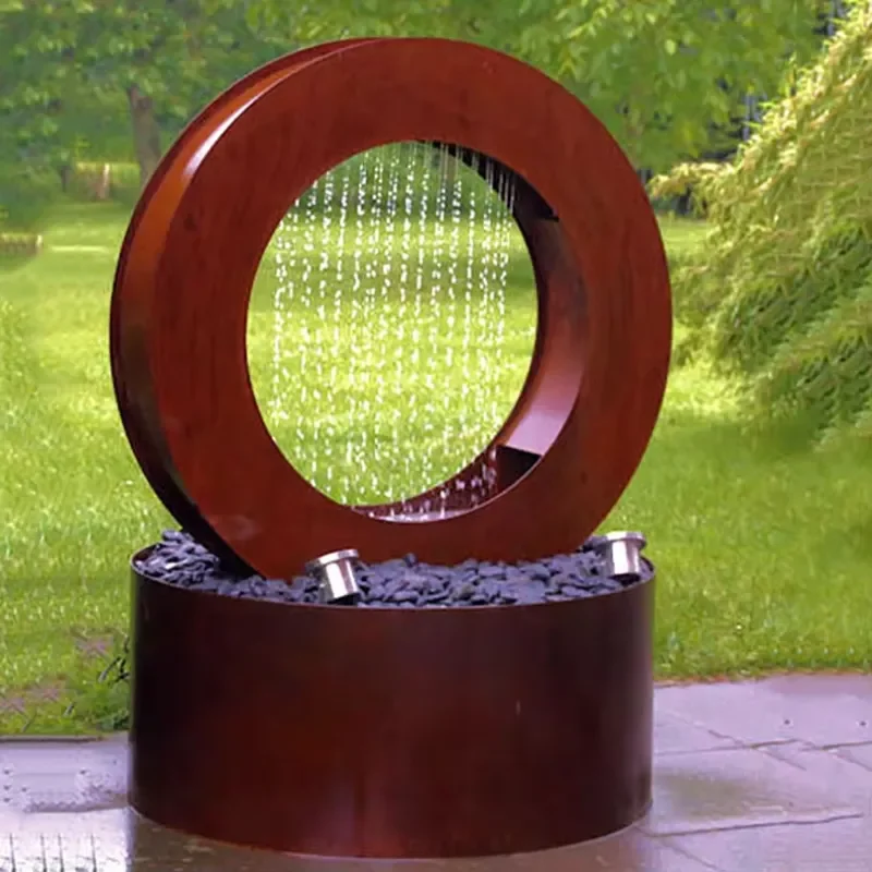 For Hotel Decoration Column Ball Copper Outdoor Fountain Water Fountain Pool Waterfall