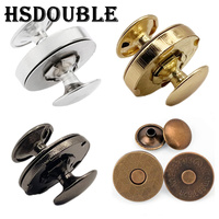 10 Sets Metal Double Rivet Magnetic Clasps Buttons Fastener Bag Press Buckle Purses Handbag Clothes DIY 14/18mm