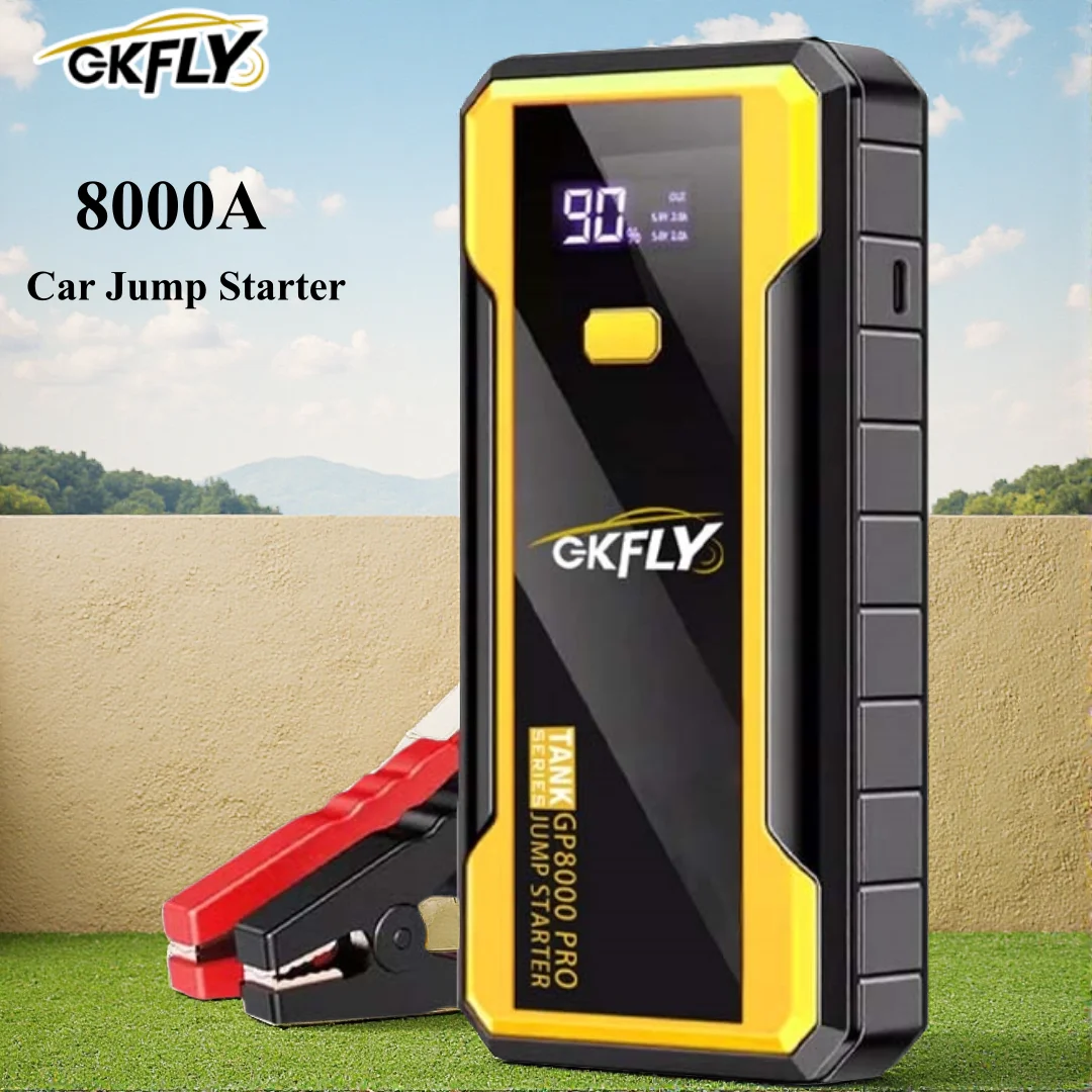 Image of Tragbares 4000A 8000A Auto-Starthilfegerät Autobatterie-Booster 12V Auto-Startvorrichtung 74Wh Powerbank Benzin Diesel Auto-Starter