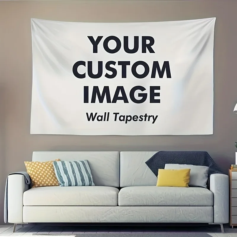 2D Flat Print,4-Hole Style,1pc Custom Photo/Text/Logo Tapestry,Wall Hanging,Fabric,Home Decor,Dorm,Yard Backdrop ﻿