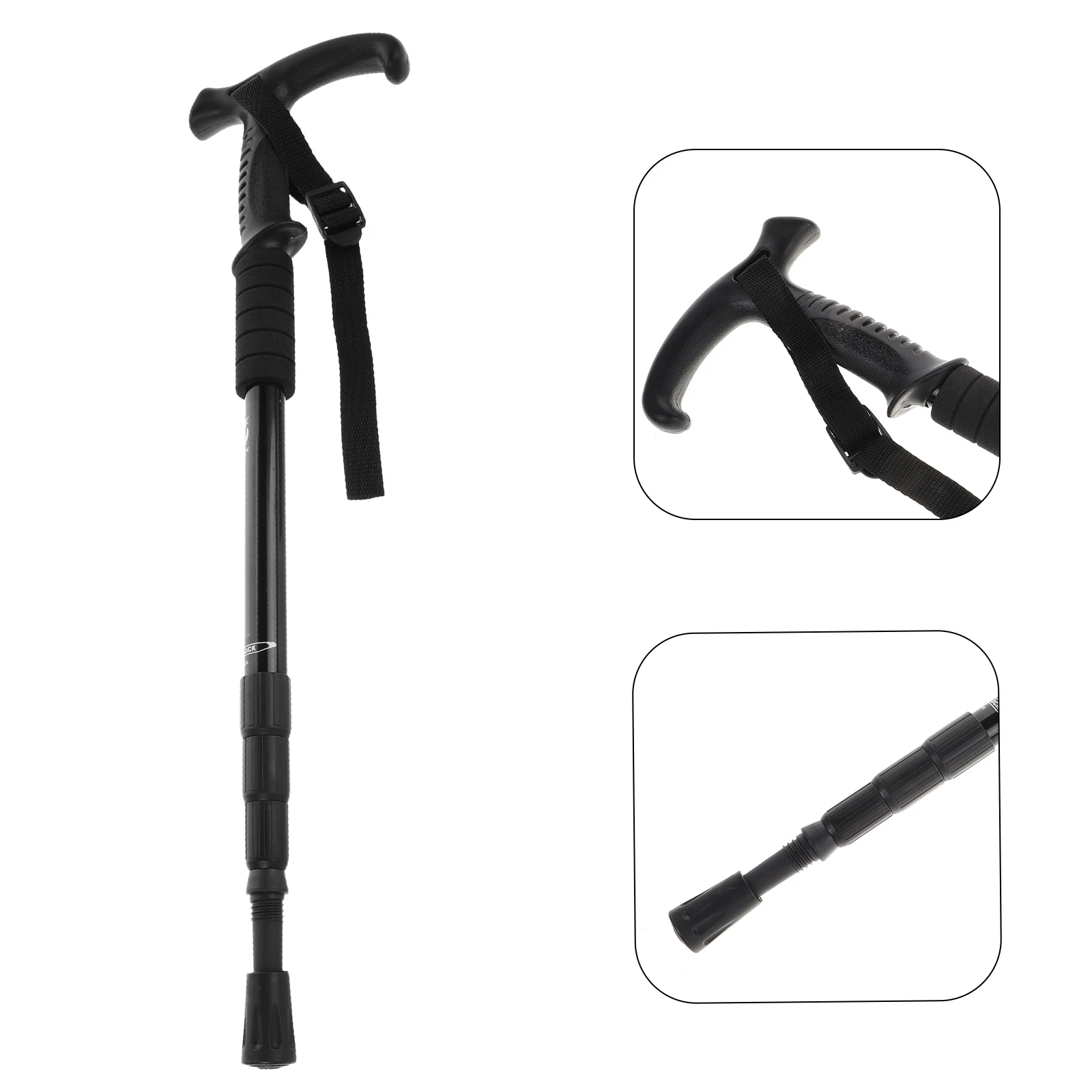 

Adjustable Aluminum Alloy Retractable Walking Cane Lightweight Shock Absorption Senior Men Women Collapsible Hiking Stick