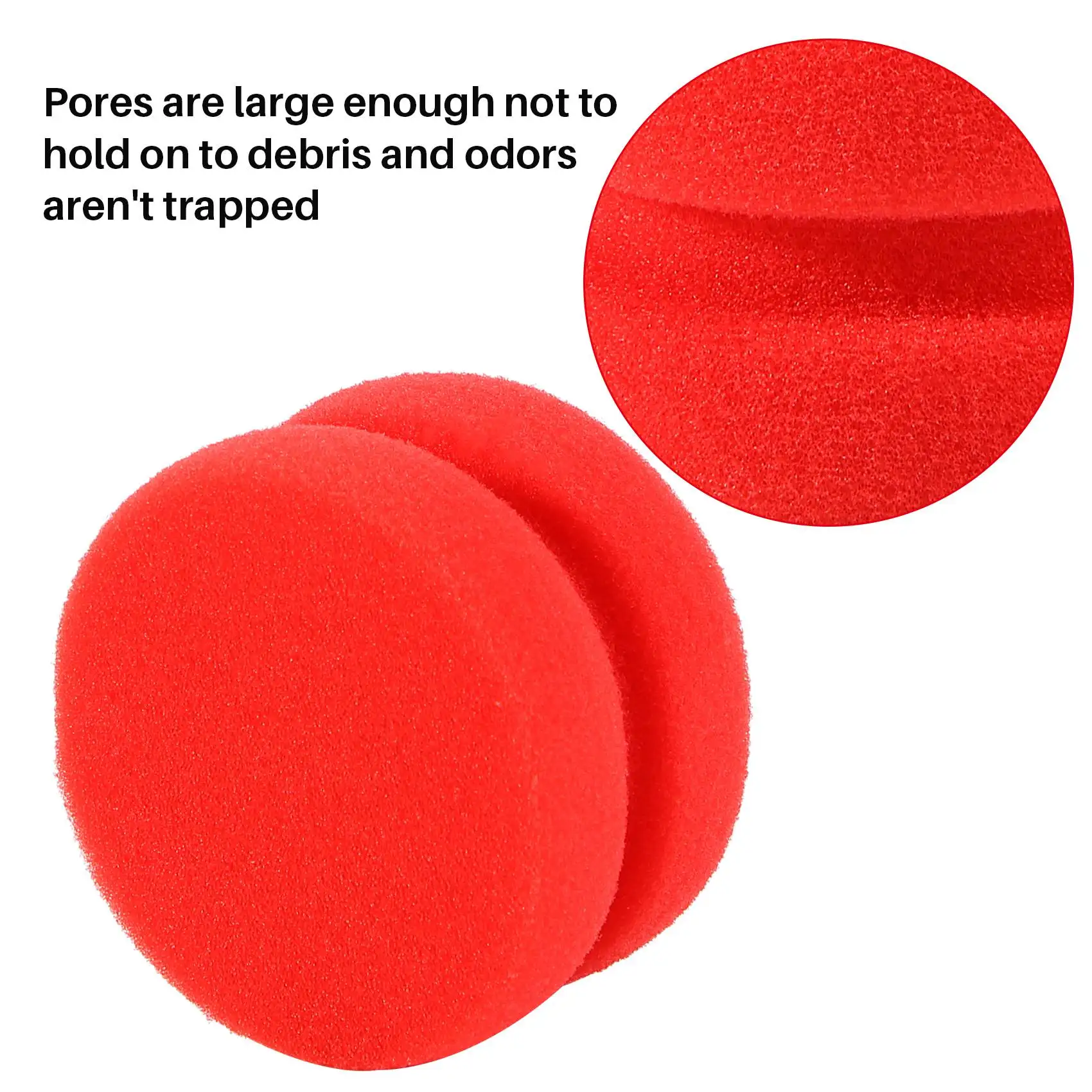 8 Pack Paint Sponge Applicator Detail Sponge Paint Round Wax Applicator Tire Shine Applicator (Red)