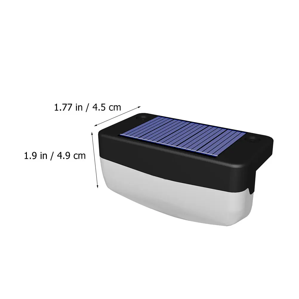 2Pcs Solar Step Lights Outdoor Stair Lamps High Efficiency Charging for Steps Decks Walkways Night Illumination