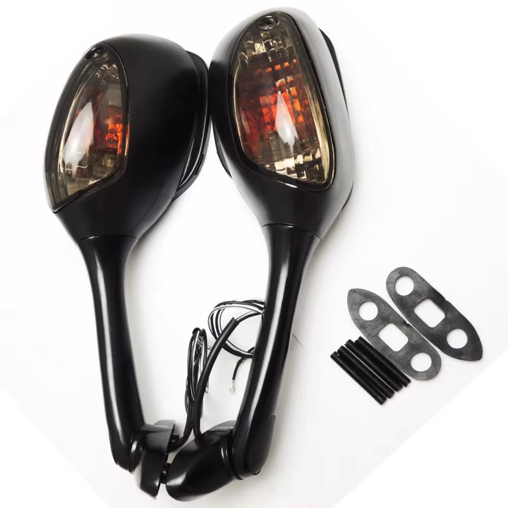 لسوزوكي GSX R GSXR600 GSXR750 GSXR1000 K5 K6 K7 K8 K9 SV650 SV1000 دراجة نارية مرآة الرؤية الخلفية مع أضواء LED