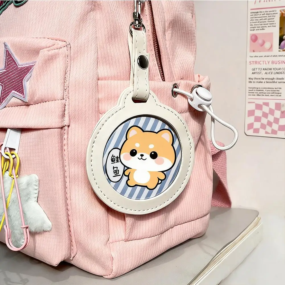 58/75mm Badge Bag Round Transparent Window Badge Protector Bag Portable Hanging Decor Waterproof Badge Display Case Gifts