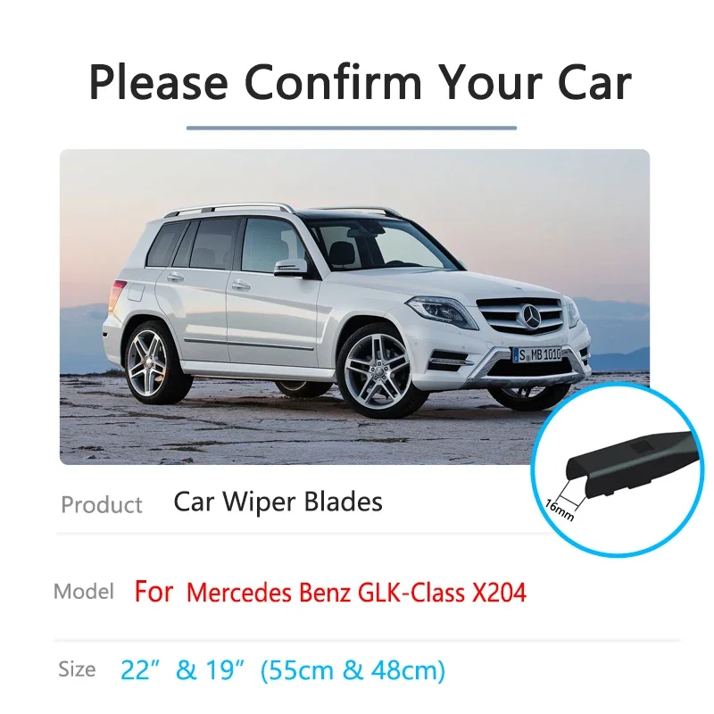 For Mercedes Benz GLK 280 300 350 200 220 320 X204 2015 2016 2017 Windscreen Windshield Accessories Auto Car Front Wiper Blades