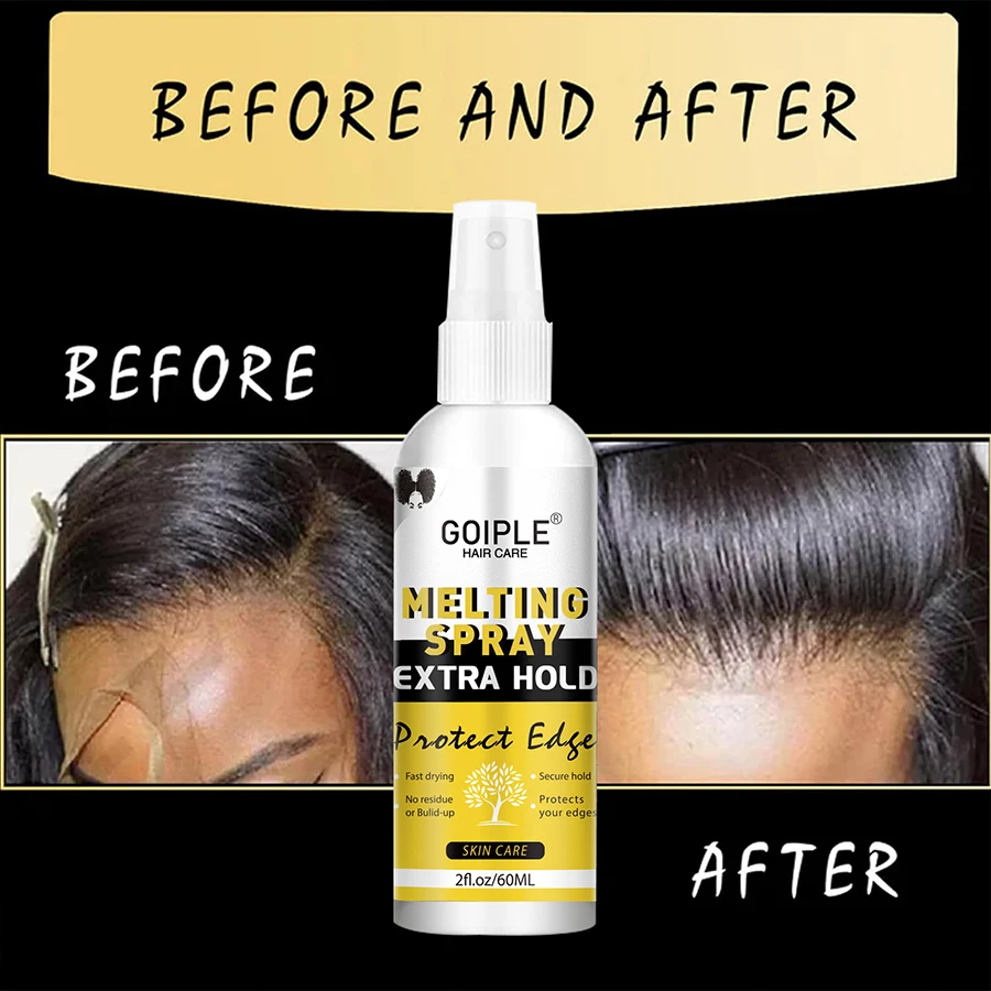 GOIPLE Fast Dry Toupee Adhesives for Front Wigs Lace Wig Melting Spray for Women Control Flyaways Edge Gel Smooth Hair Wax Stick