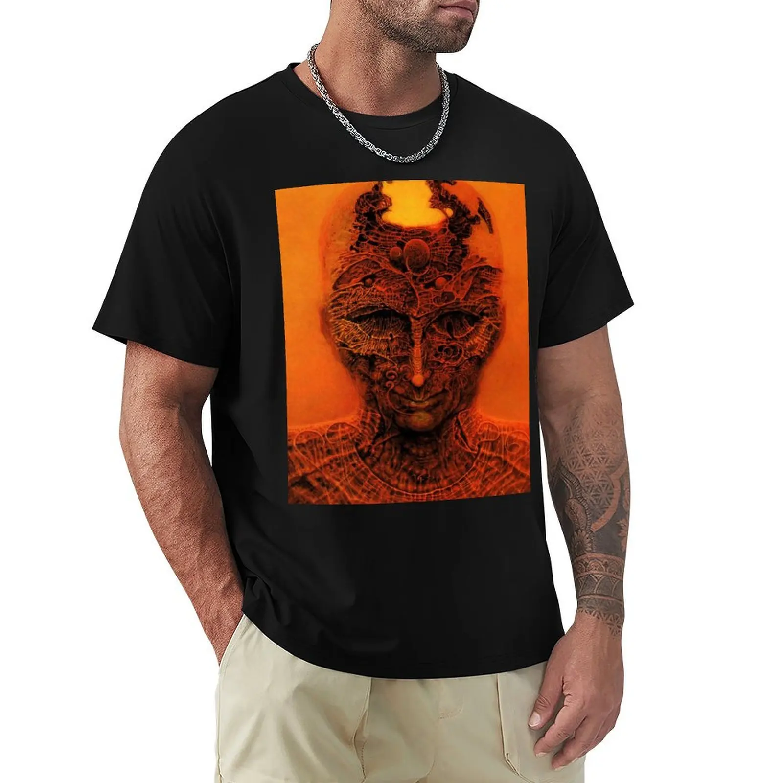 Untitled (Behind The Skin) by Zdzislaw Beksinski T-Shirt Plus Size Loose Short Sleeve Top